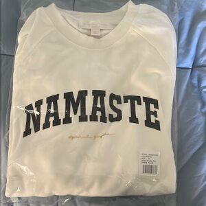 Spiritual Gangster Off white Namaste' Sweatshirt size Medium NWT